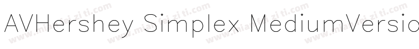 AVHershey Simplex MediumVersion 000字体转换
